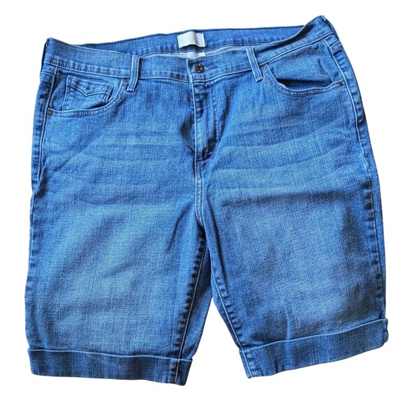 Levi's Pants - Levi’s Shorts Women 515 Bermuda Denim Jean Stretch High Rise Cuffed Sz 14